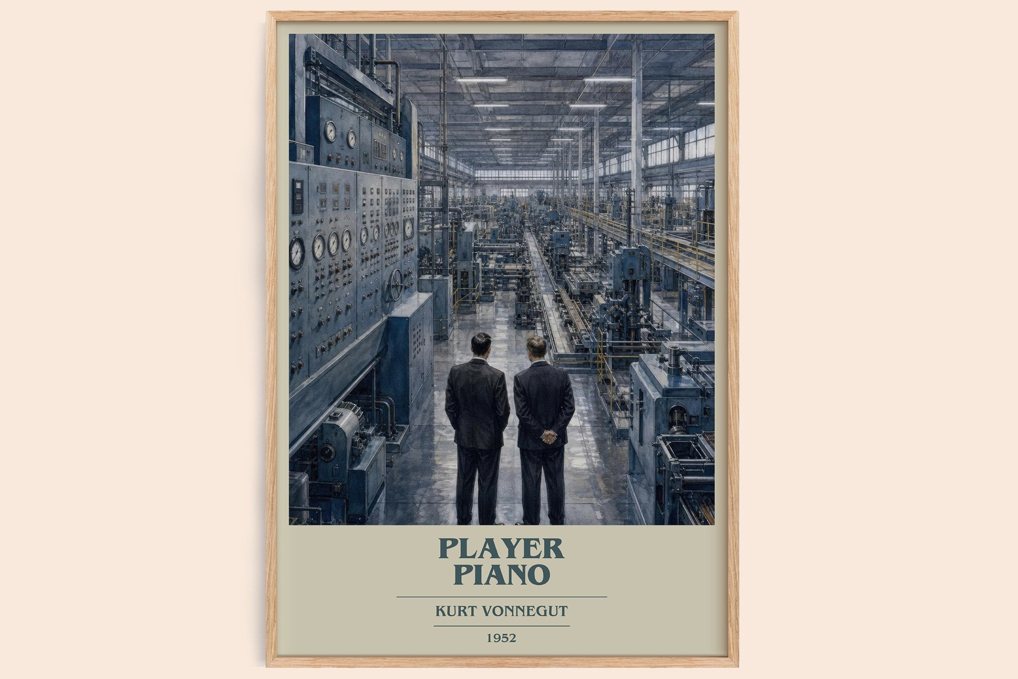 Player Piano Book Cover Poster by Kurt Vonnegut