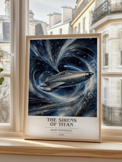 The Sirens of Titan book cover poster colour and style options – Kurt Vonnegut book art