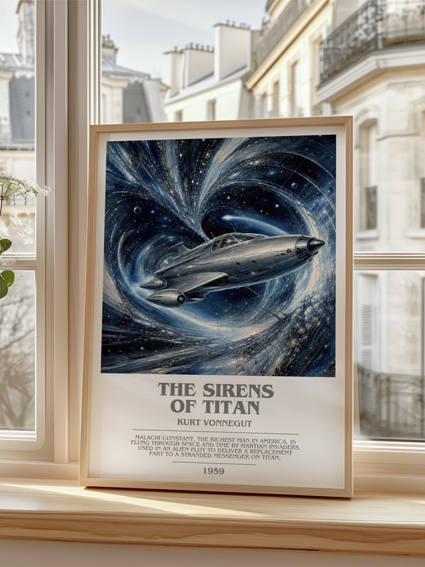 The Sirens of Titan bookish poster colour and style options – Kurt Vonnegut book art