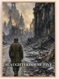 Slaughterhouse-Five watercolour book poster by Kurt Vonnegut – framed literary art print