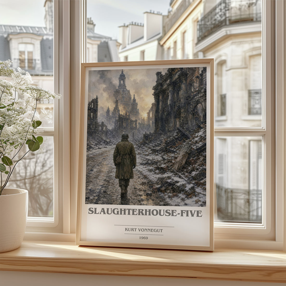 Slaughterhouse-Five book cover poster colour and style options – Kurt Vonnegut book art