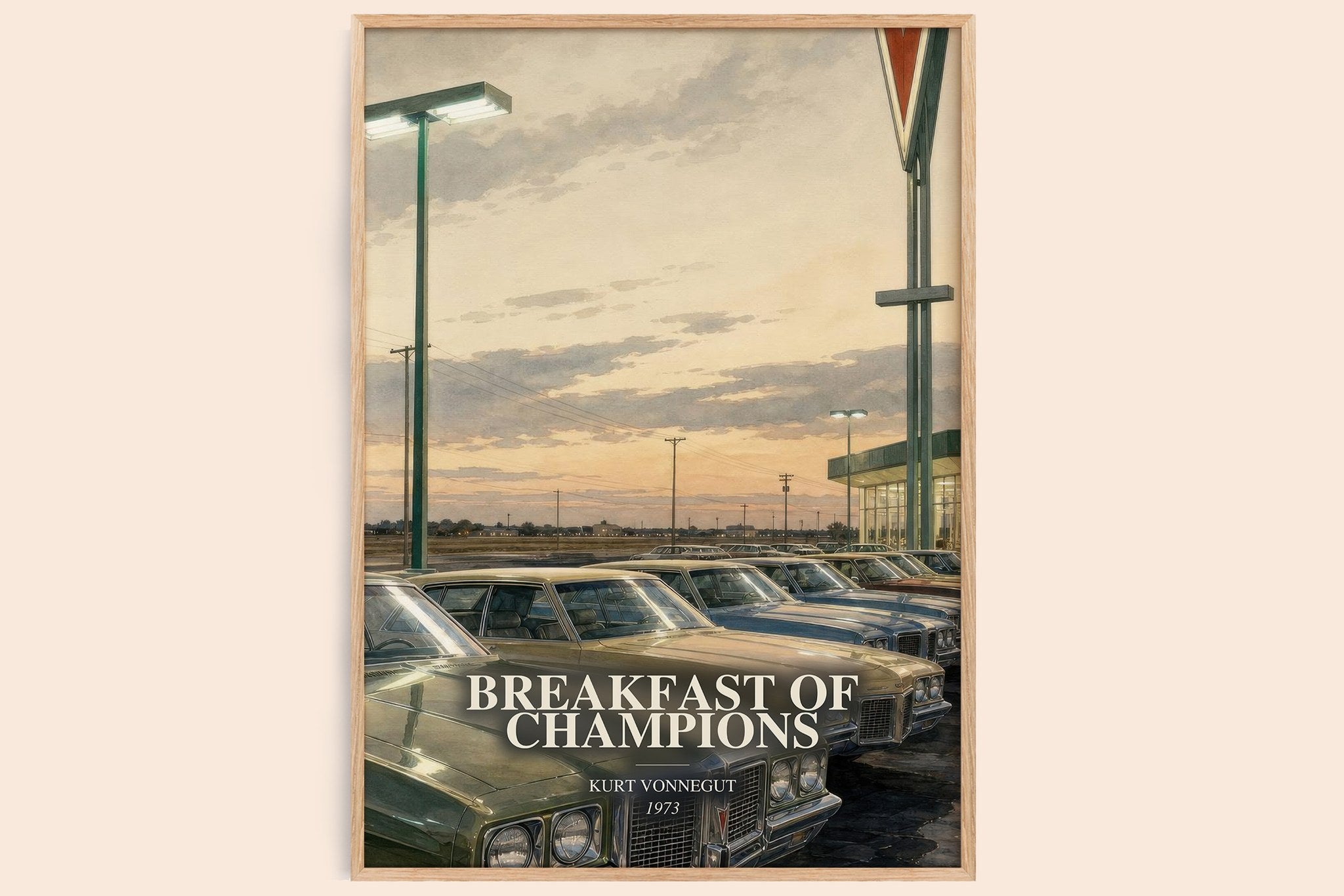 Breakfast of Champions Book Watercolour Illustration by Kurt Vonnegut