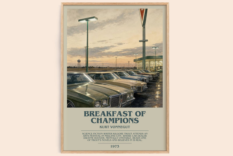 Breakfast of Champions Bookish Wall Art by Kurt Vonnegut (Modern style)