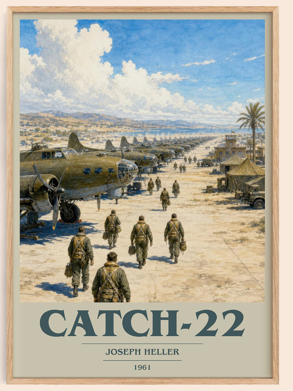 Catch-22 book cover book poster by Joseph Heller – framed literary art print