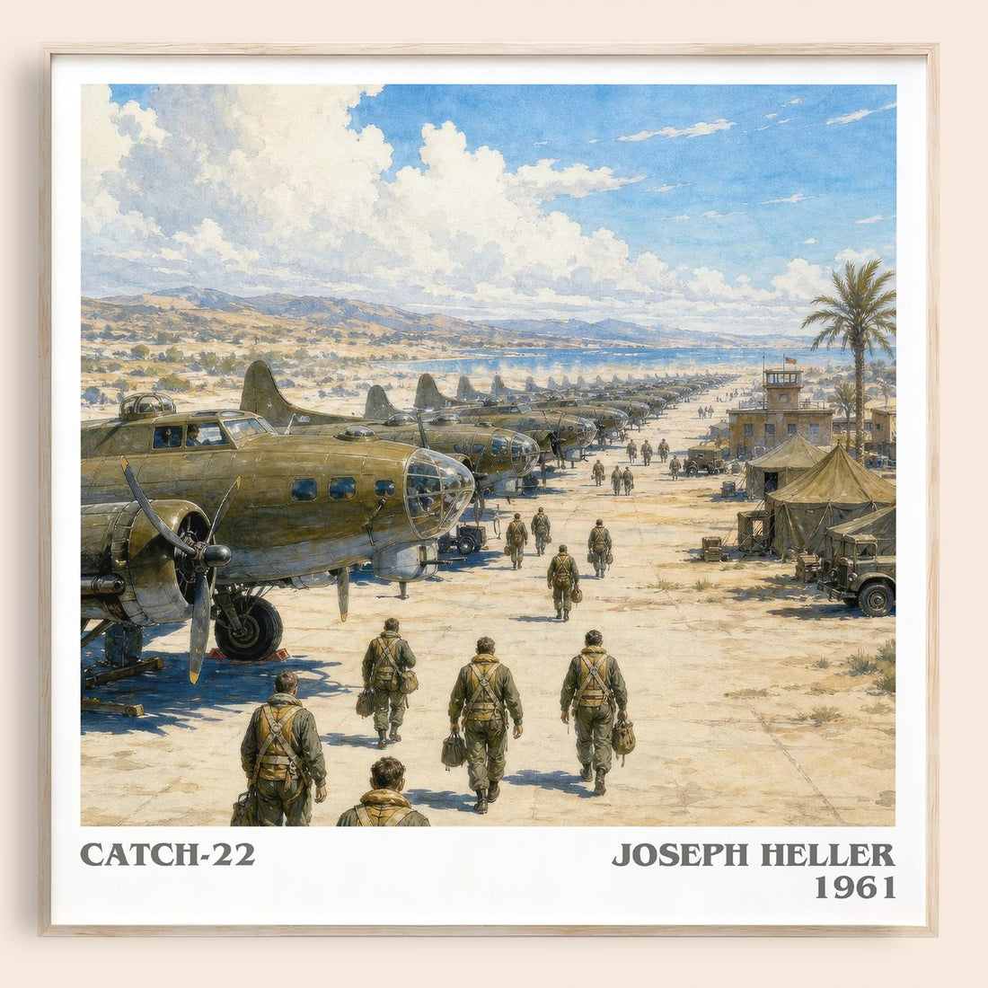 Catch-22 literary book poster by Joseph Heller – framed literary art print