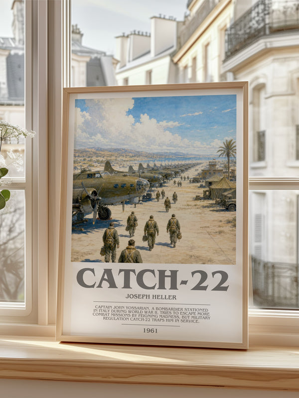 Catch-22 bookish poster colour and style options – Joseph Heller book art