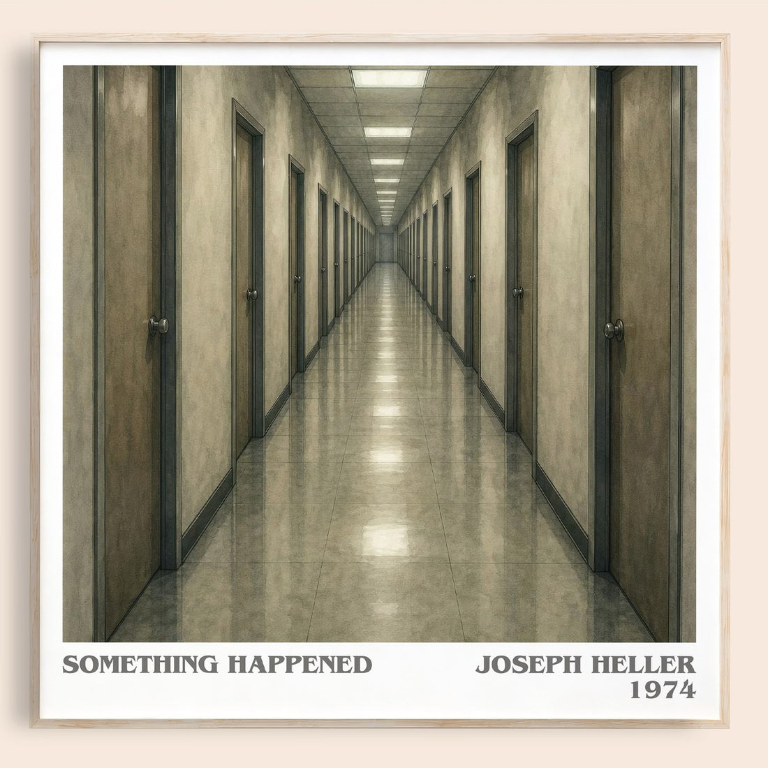 Something Happened literary book poster by Joseph Heller – framed literary art print