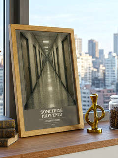 Something Happened book cover print framed by window – literary home decor
