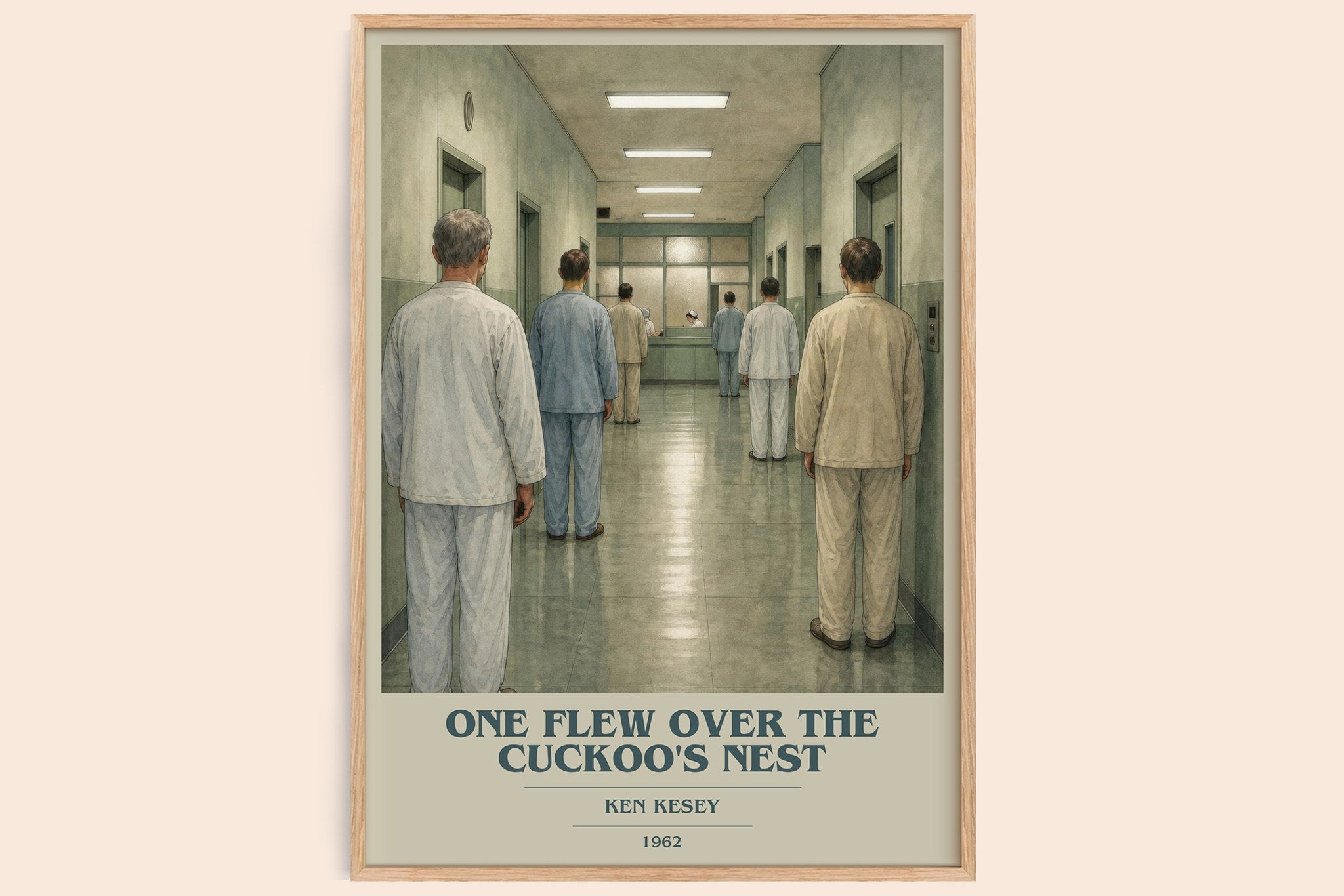 One Flew Over the Cuckoo's Nest Book Cover Poster by Ken Kesey