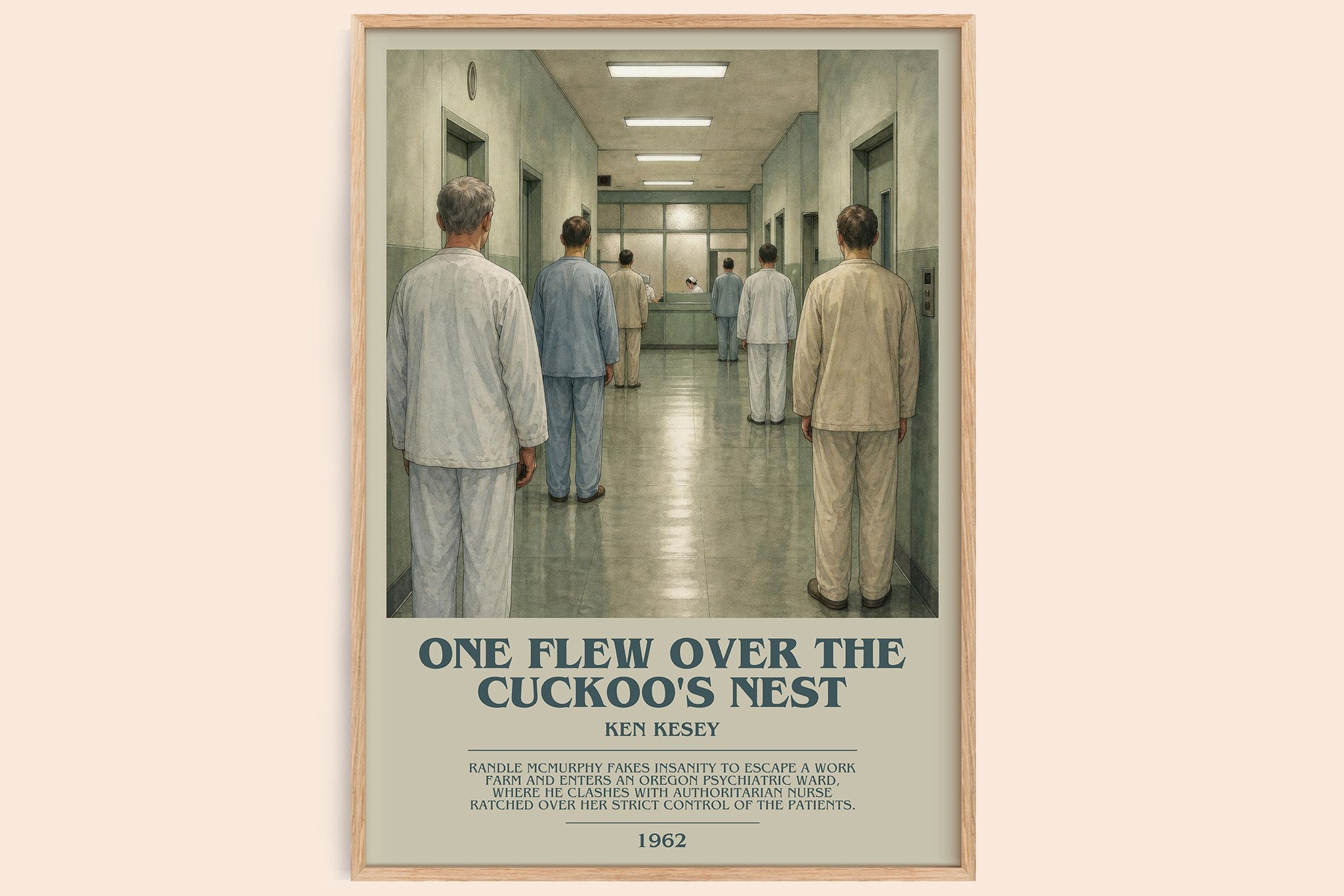 One Flew Over the Cuckoo's Nest Bookish Wall Art by Ken Kesey