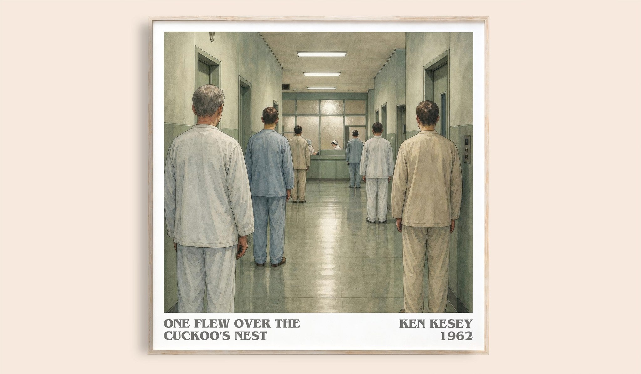 One Flew Over the Cuckoo's Nest Literary Art Print by Ken Kesey