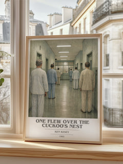 One Flew Over the Cuckoo's Nest book cover poster colour and style options – Ken Kesey book art