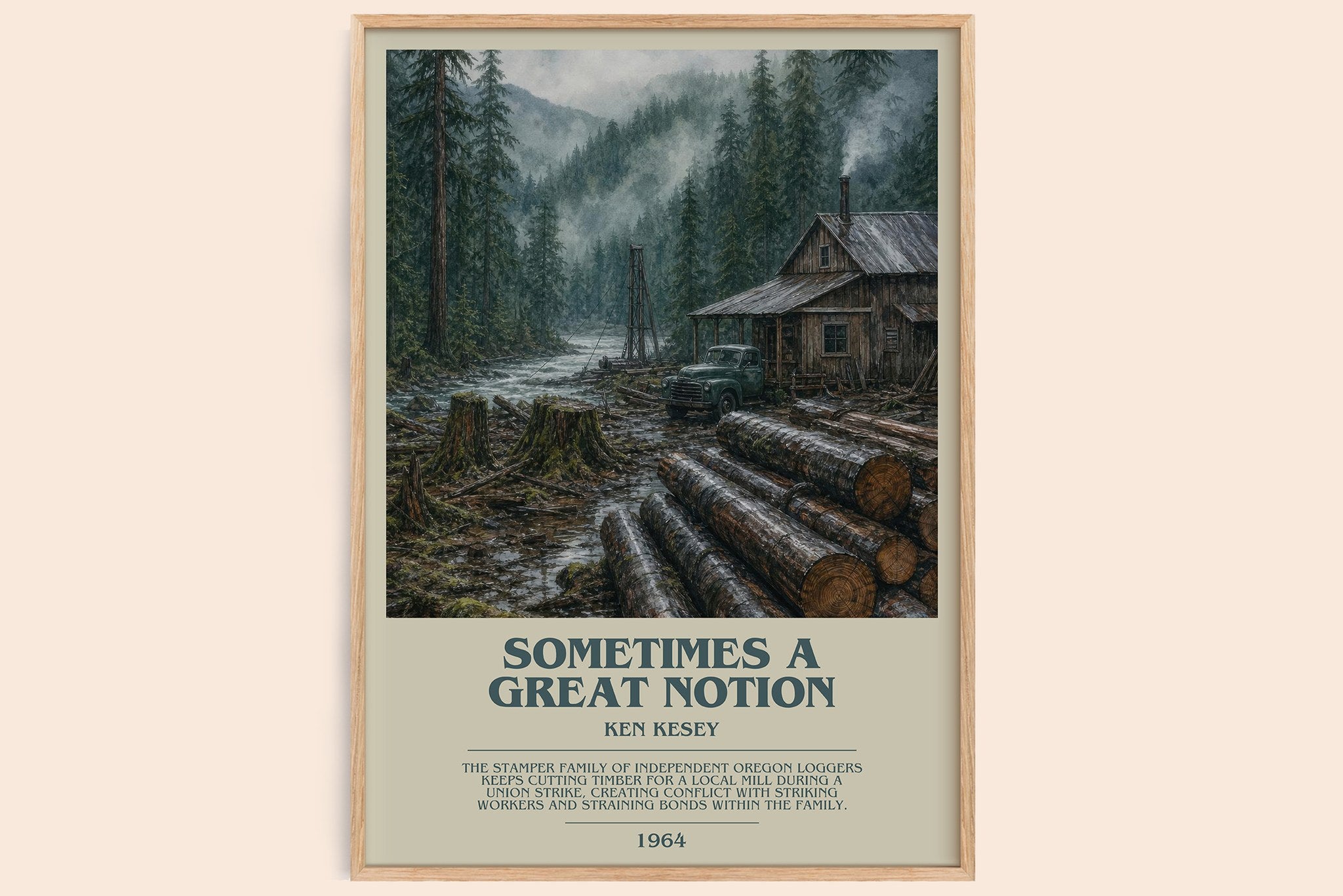 Sometimes a Great Notion Bookish Wall Art by Ken Kesey