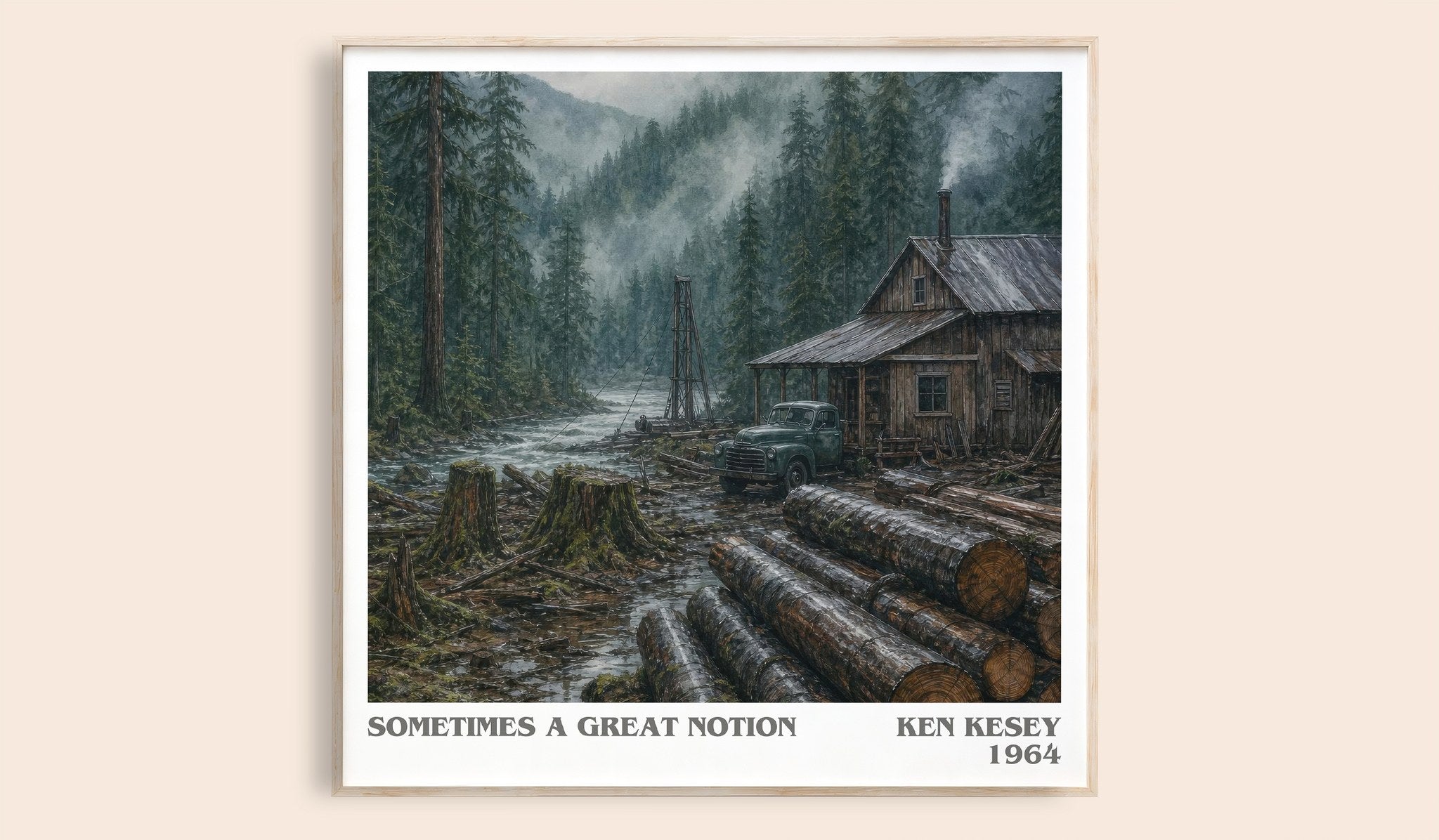 Sometimes a Great Notion Literary Art Print by Ken Kesey