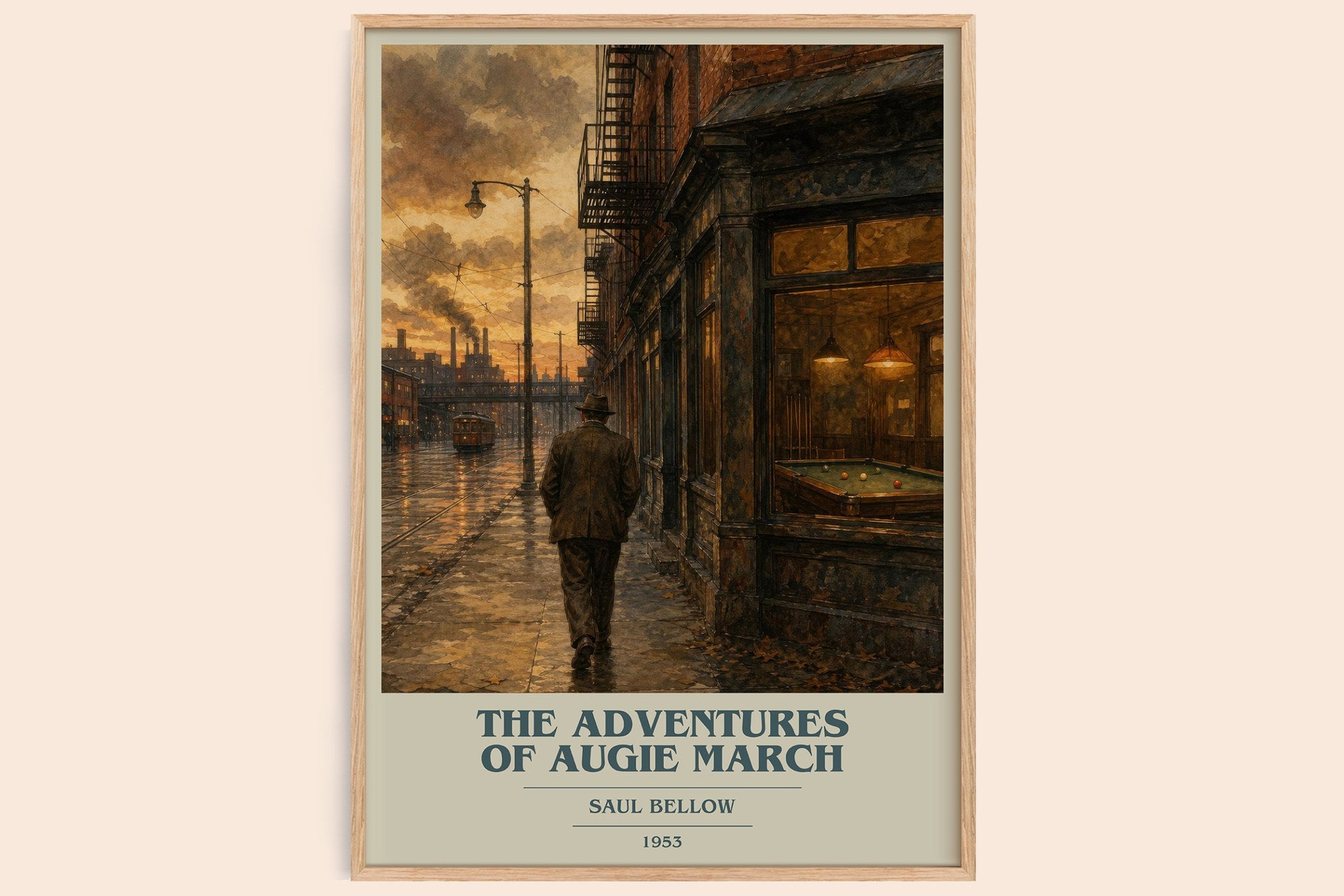 The Adventures of Augie March Book Cover Poster by Saul Bellow