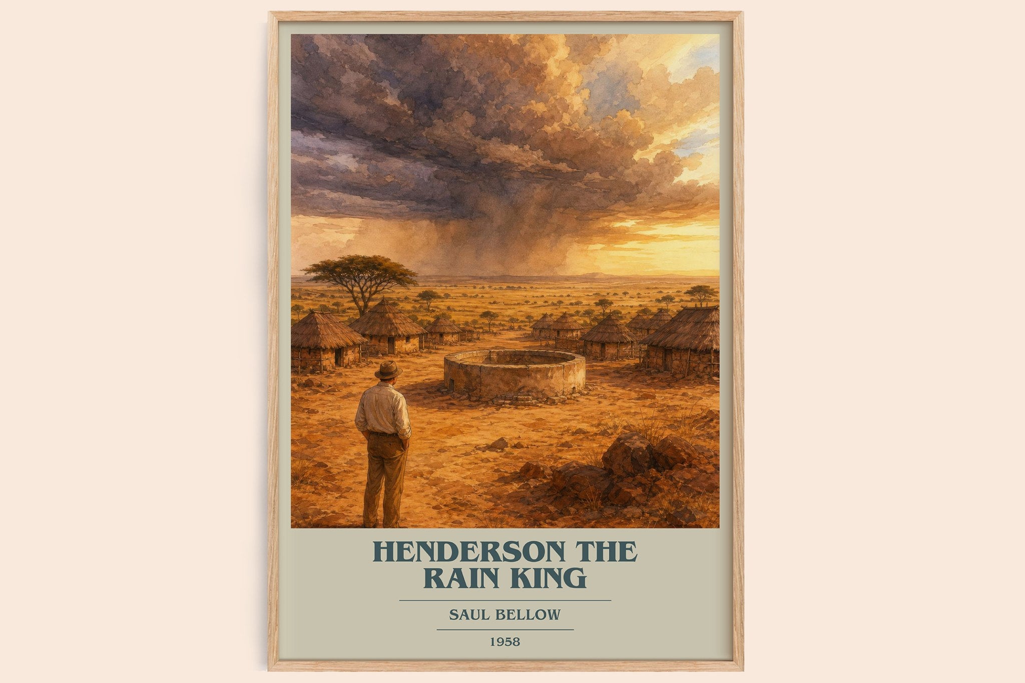 Henderson the Rain King Book Cover Poster by Saul Bellow