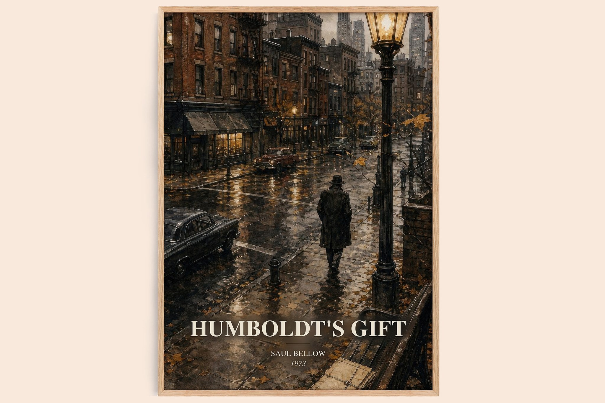 Humboldt's Gift Book Watercolour Illustration by Saul Bellow