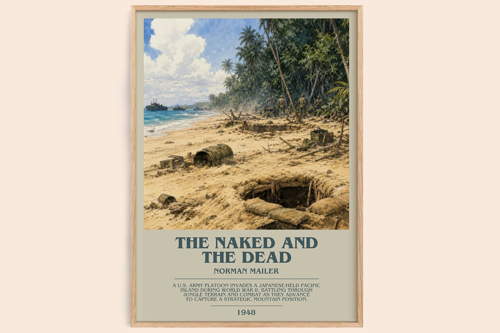 The Naked and the Dead Bookish Wall Art by Norman Mailer