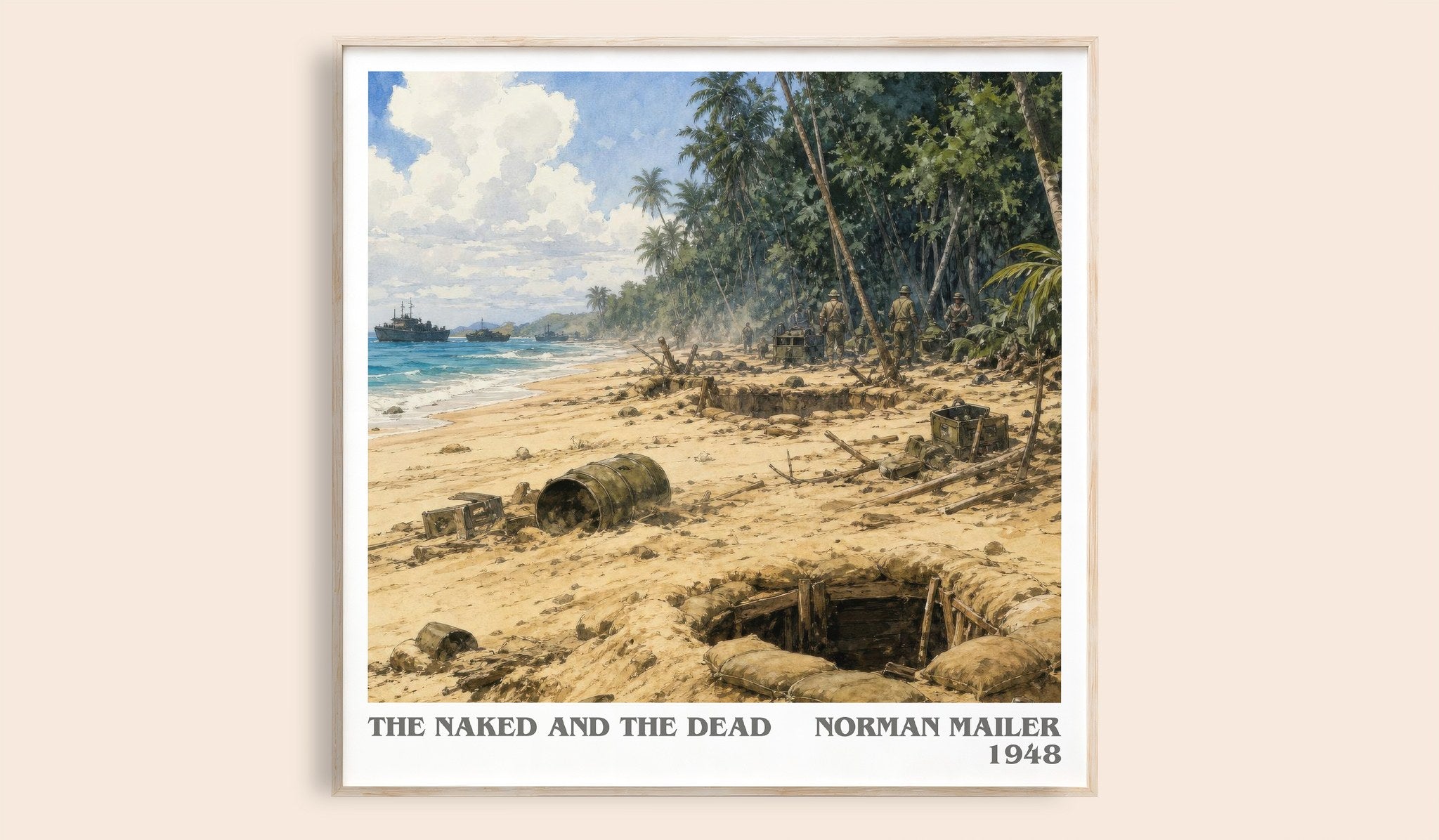 The Naked and the Dead Literary Art Print by Norman Mailer