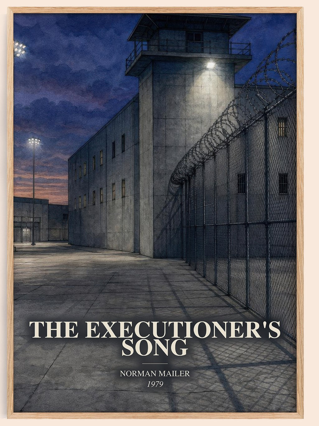 The Executioner's Song watercolour book poster by Norman Mailer – framed literary art print