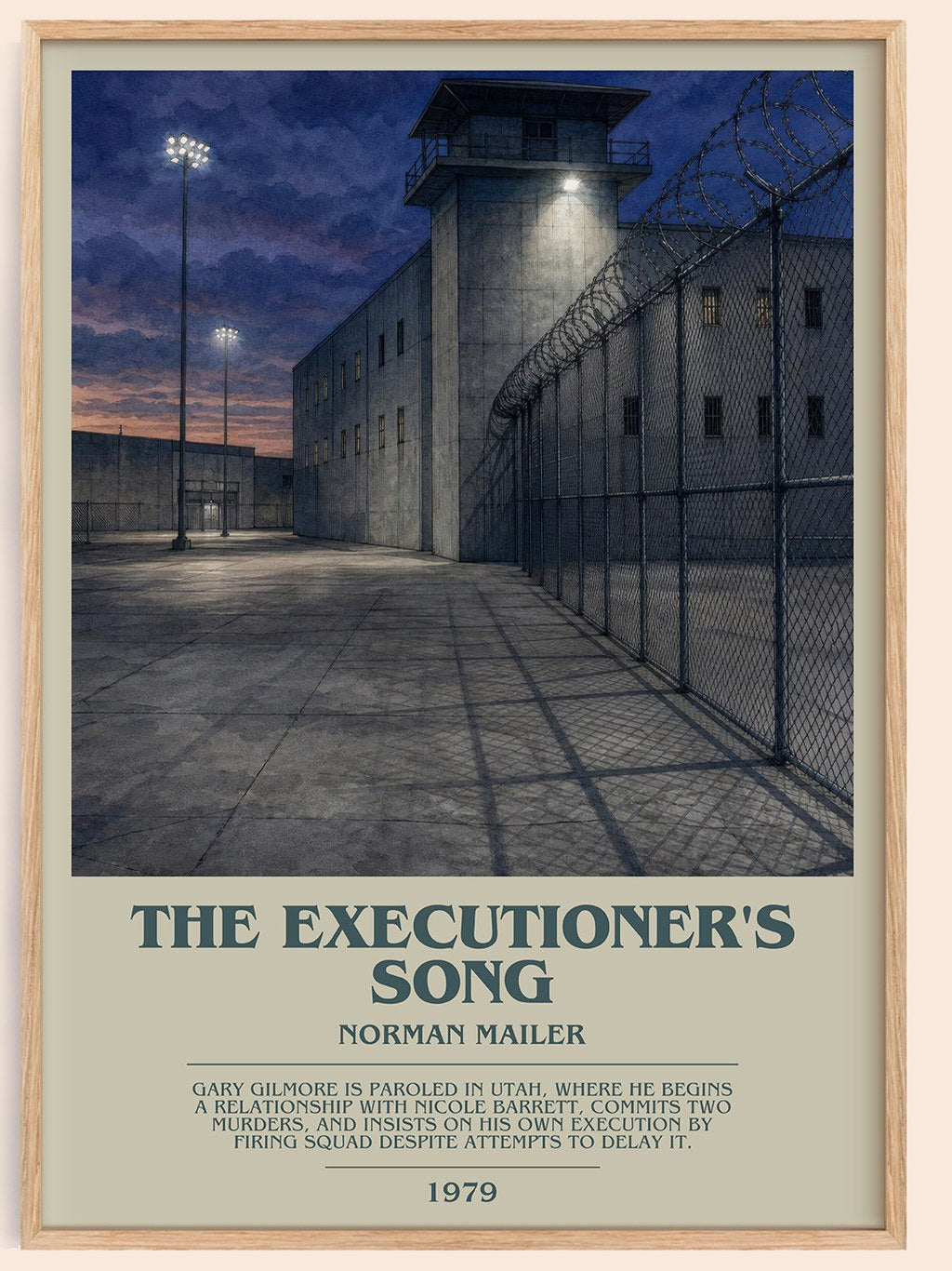 The Executioner's Song bookish book poster by Norman Mailer – framed literary art print
