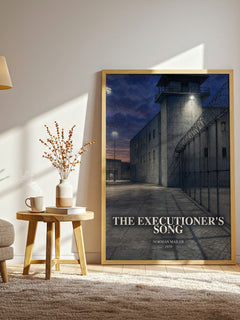 The Executioner's Song watercolour print in frame leaning in hallway – non fiction wall art