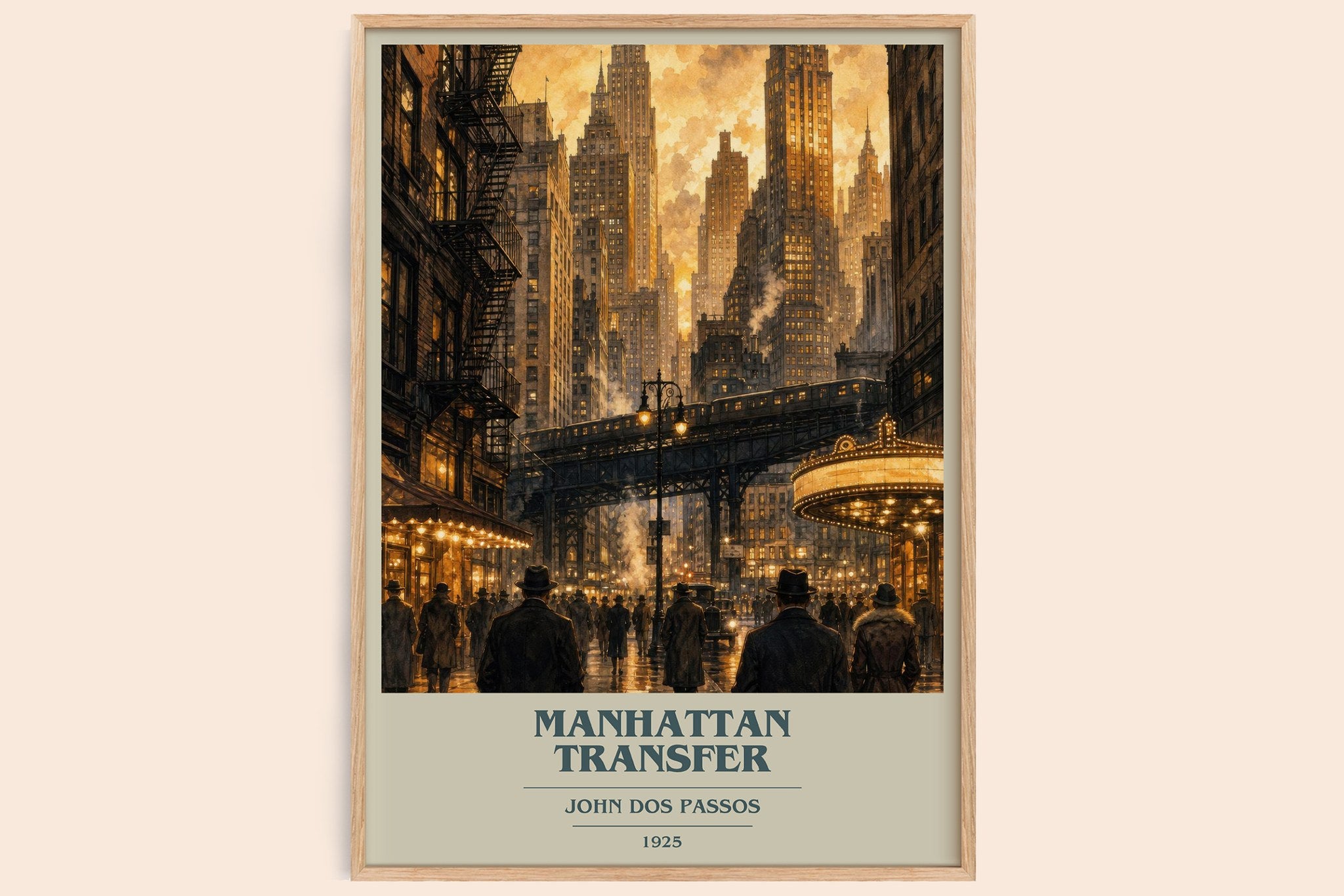 Manhattan Transfer Book Cover Poster by John Dos Passos