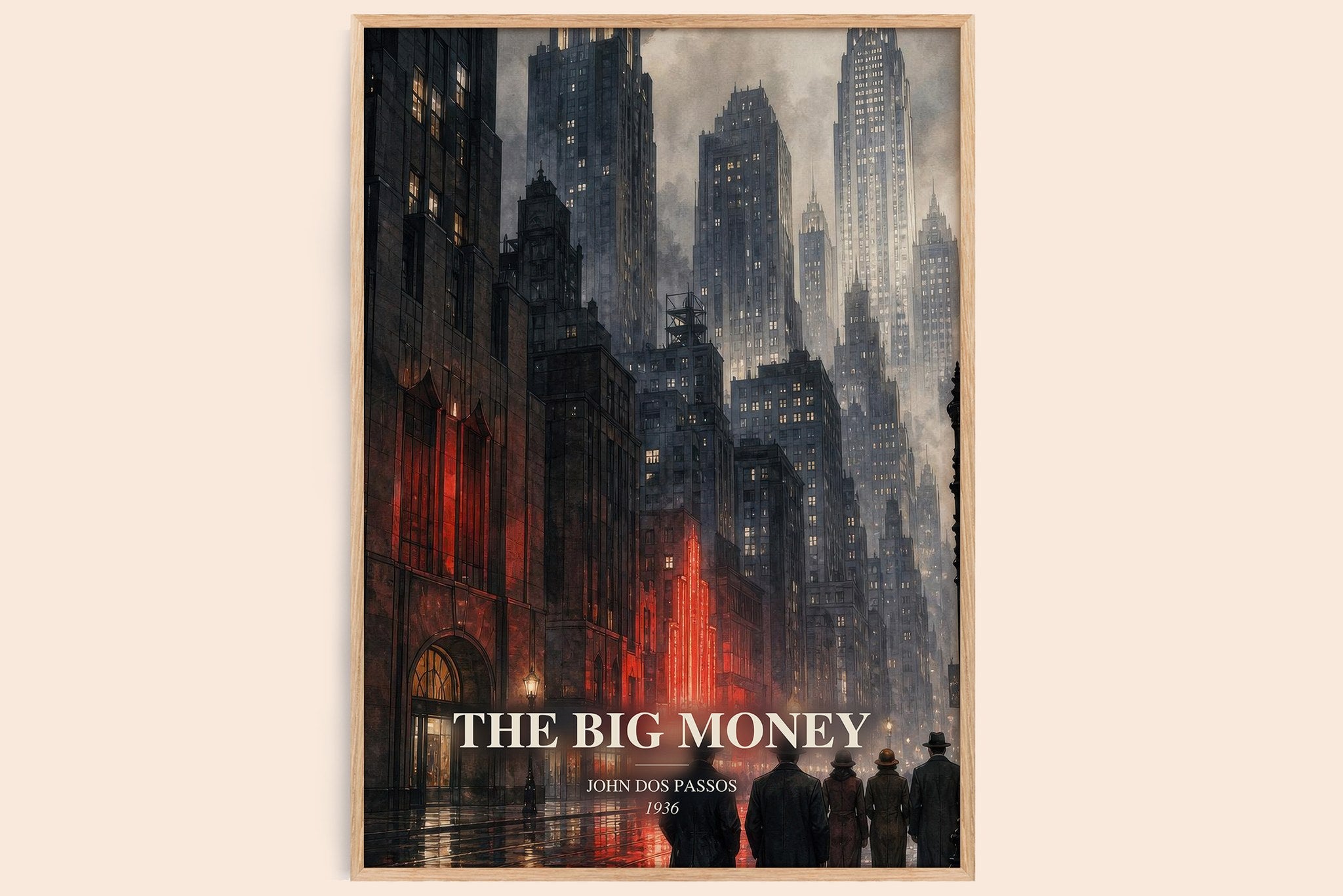 The Big Money Book Watercolour Illustration by John Dos Passos