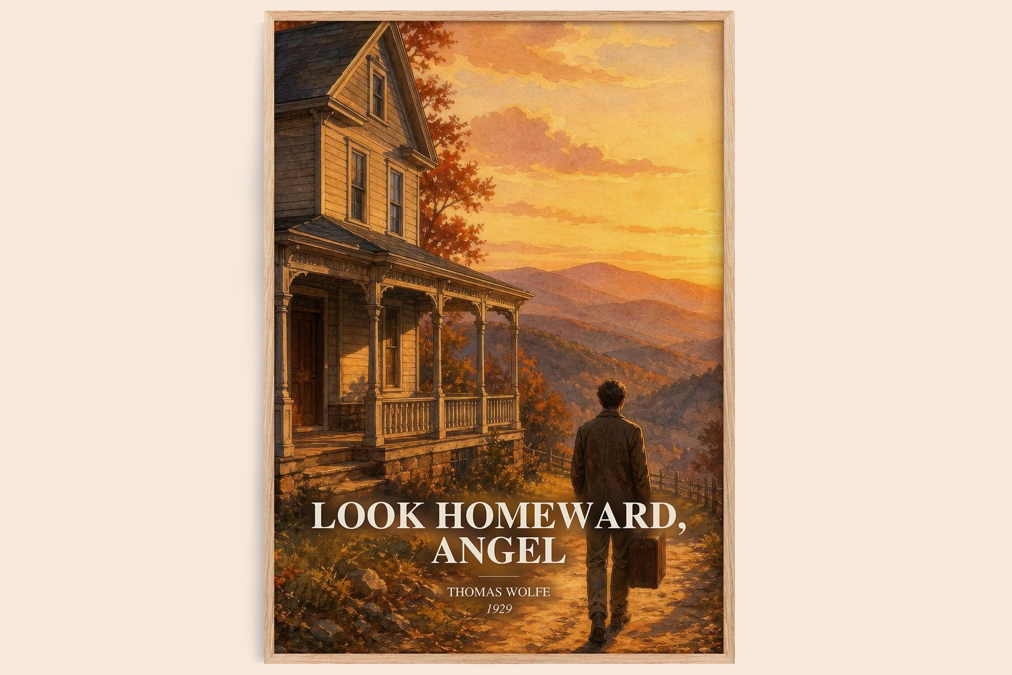 Look Homeward, Angel Book Watercolour Illustration by Thomas Wolfe