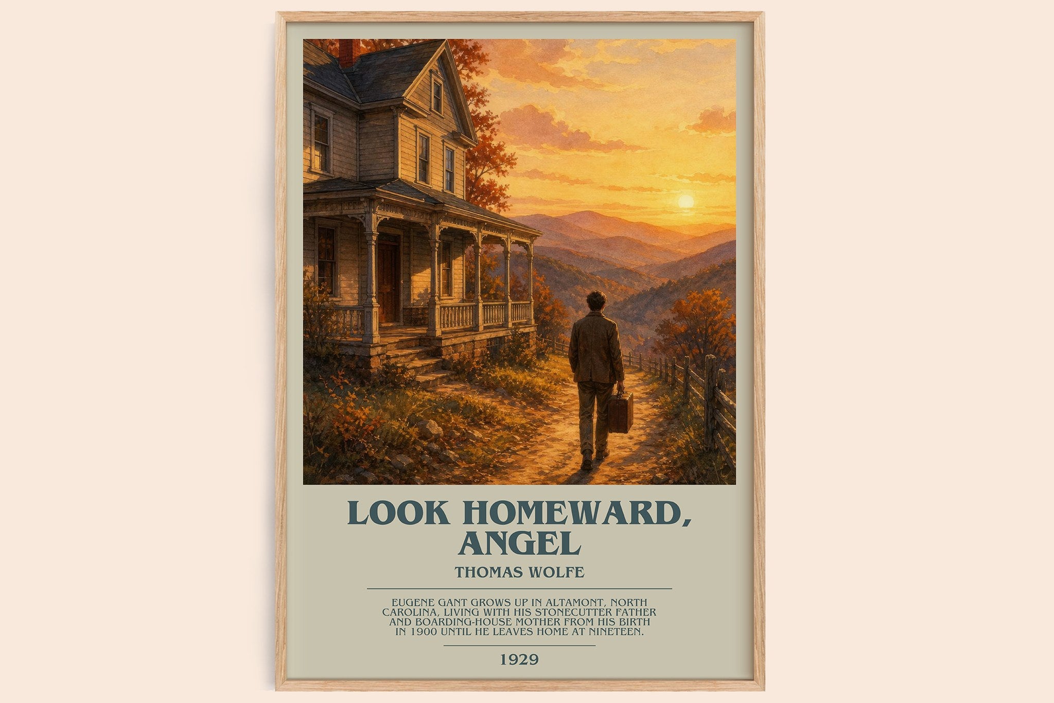 Look Homeward, Angel Bookish Wall Art by Thomas Wolfe