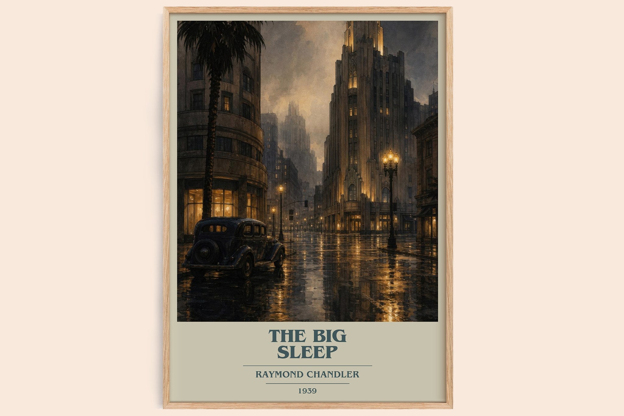 The Big Sleep Book Cover Poster by Raymond Chandler