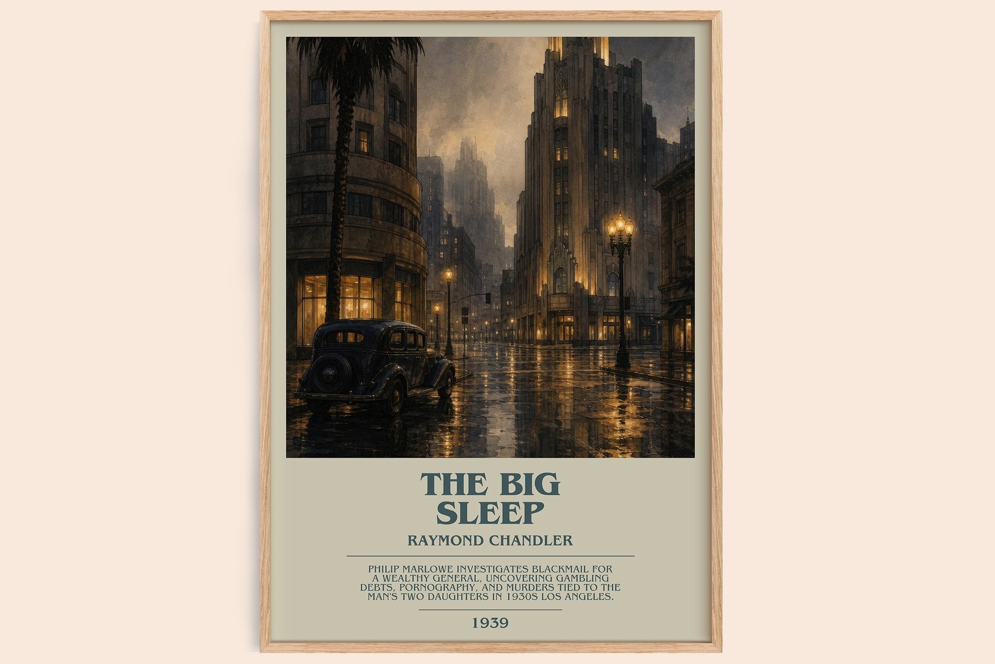 The Big Sleep Bookish Wall Art by Raymond Chandler
