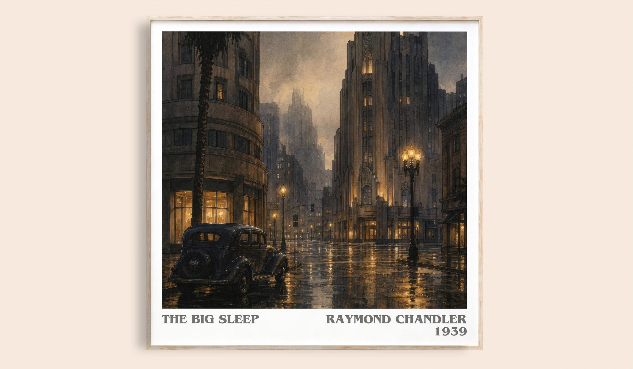 The Big Sleep Literary Art Print by Raymond Chandler