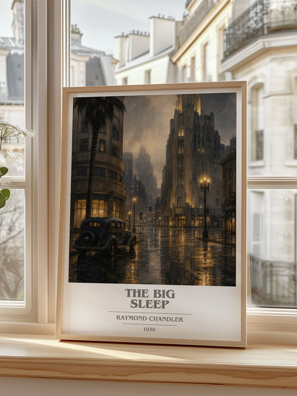 The Big Sleep book cover poster colour and style options – Raymond Chandler book art