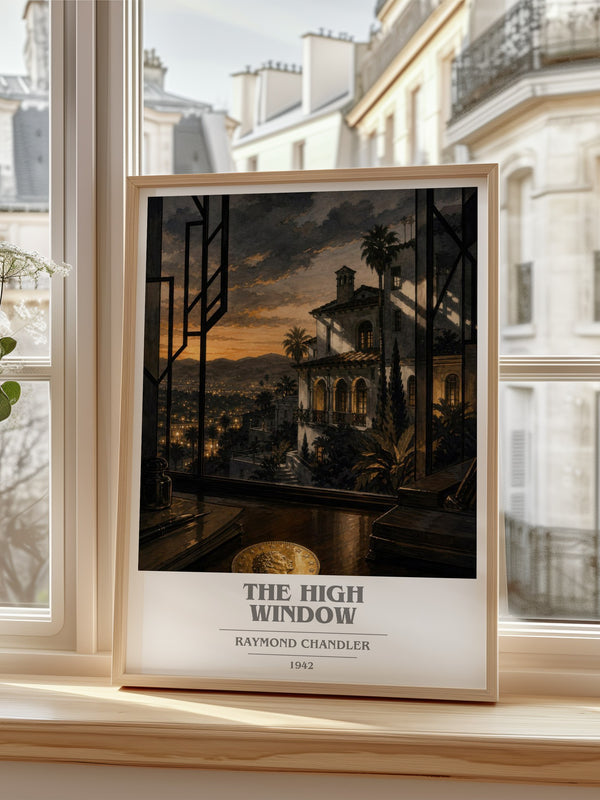 The High Window book cover poster colour and style options – Raymond Chandler book art
