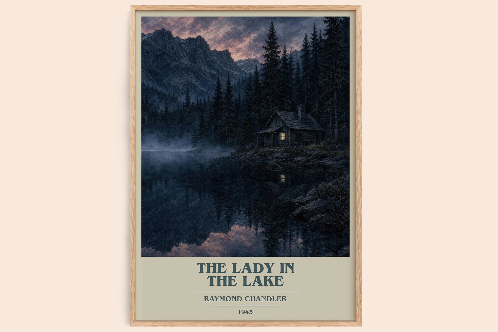 The Lady in the Lake Book Cover Poster by Raymond Chandler