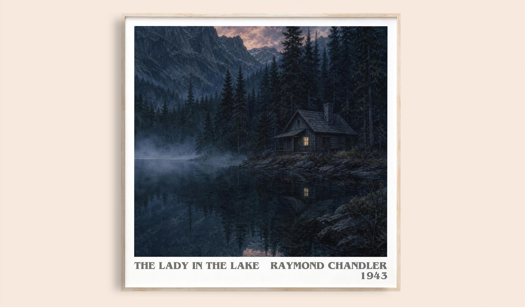 The Lady in the Lake Literary Art Print by Raymond Chandler