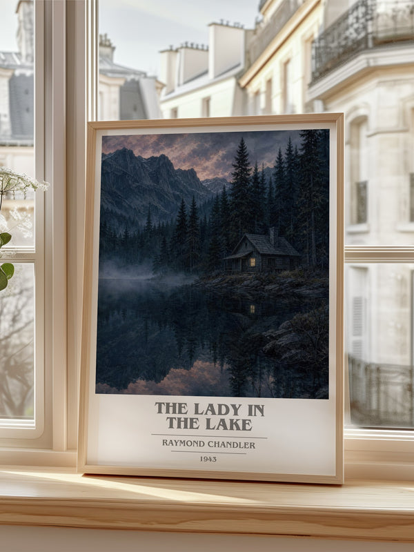 The Lady in the Lake book cover poster colour and style options – Raymond Chandler book art