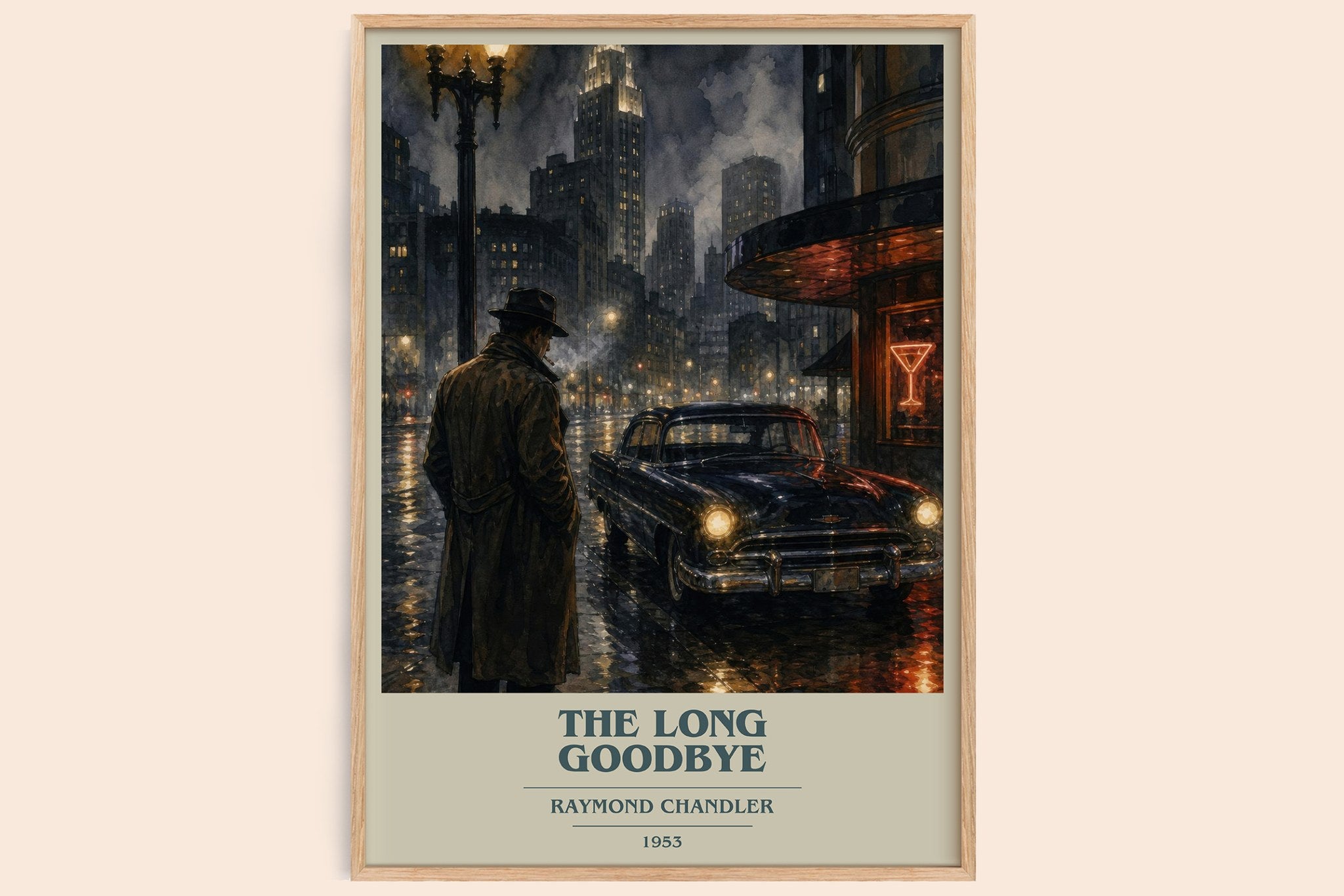 The Long Goodbye Book Cover Poster by Raymond Chandler