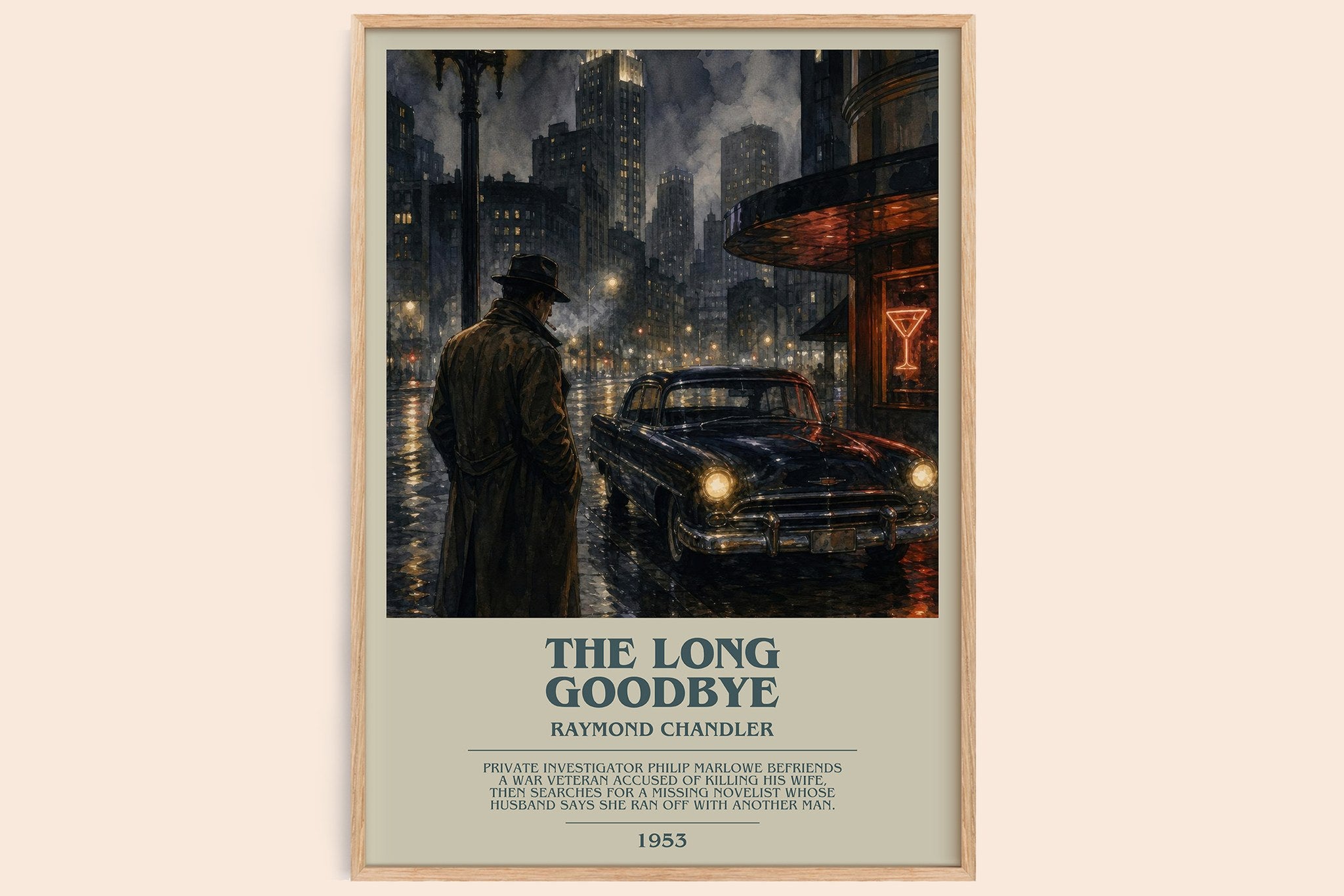 The Long Goodbye Bookish Wall Art by Raymond Chandler