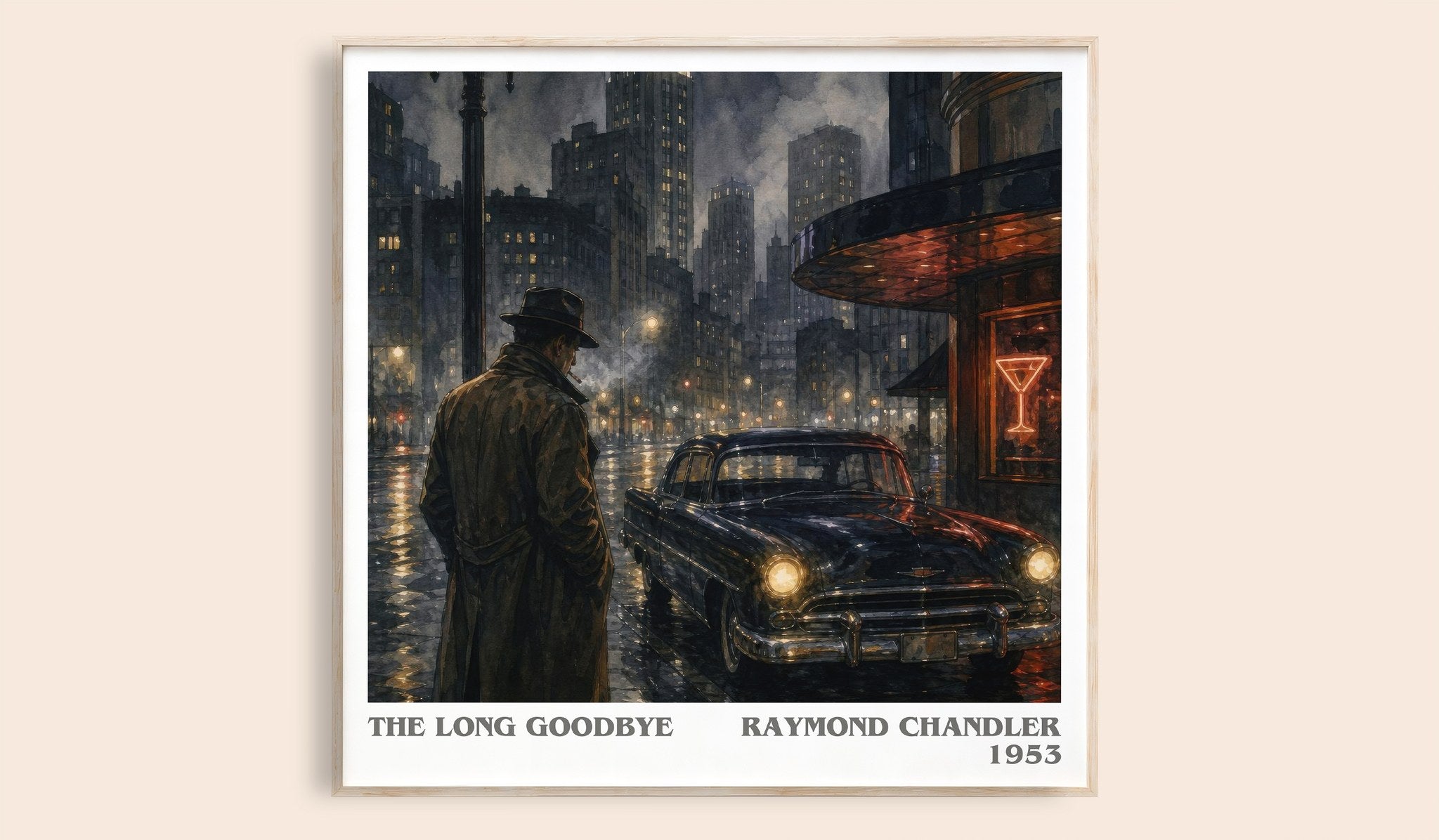The Long Goodbye Literary Art Print by Raymond Chandler