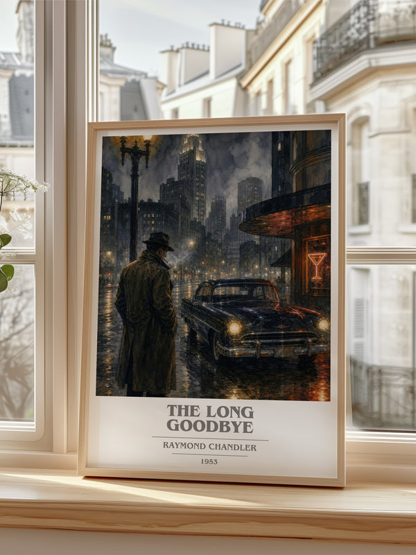 The Long Goodbye book cover poster colour and style options – Raymond Chandler book art