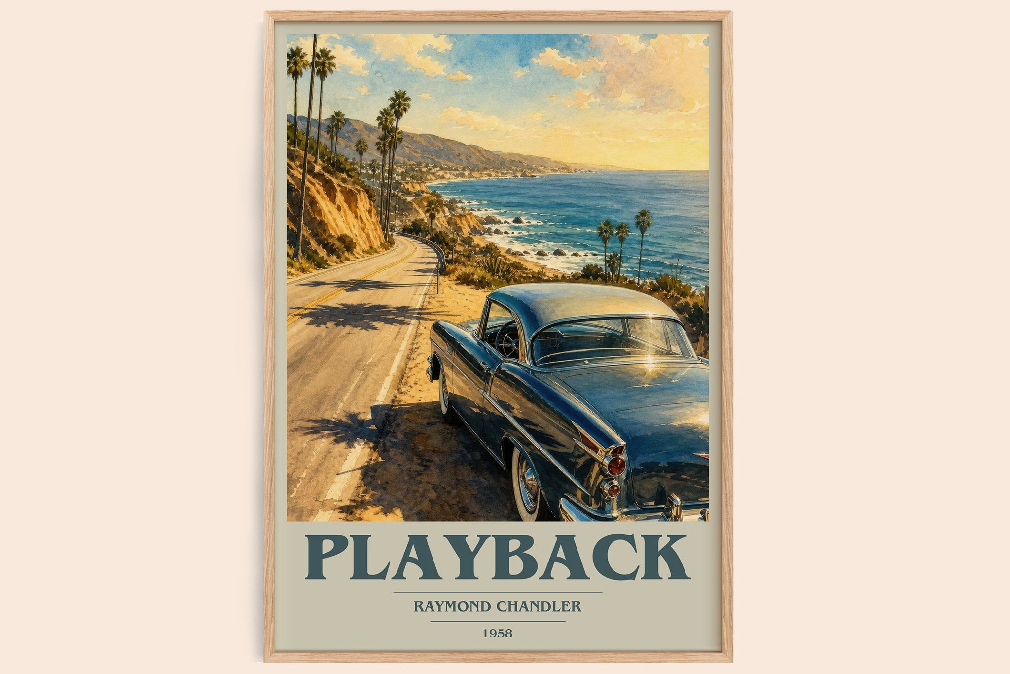 Playback Book Cover Poster by Raymond Chandler