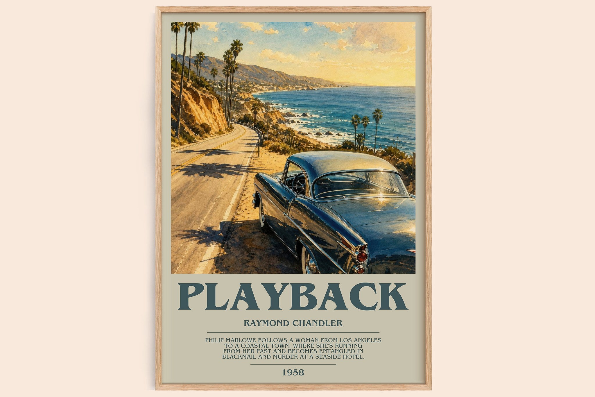 Playback Bookish Wall Art by Raymond Chandler