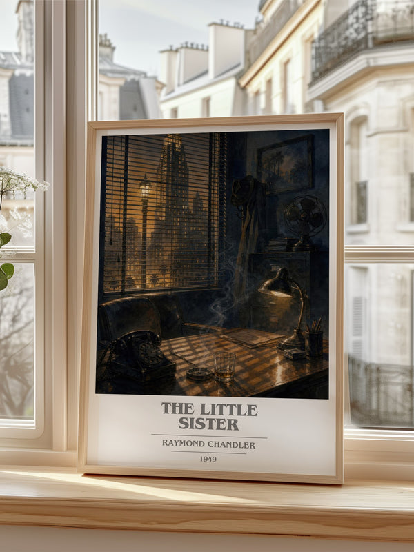 The Little Sister book cover poster colour and style options – Raymond Chandler book art