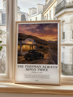 The Postman Always Rings Twice bookish poster colour and style options – James M. Cain book art