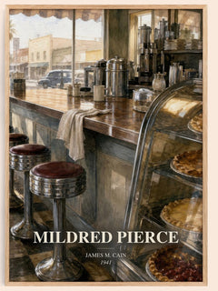 Mildred Pierce watercolour book poster by James M. Cain – framed literary art print