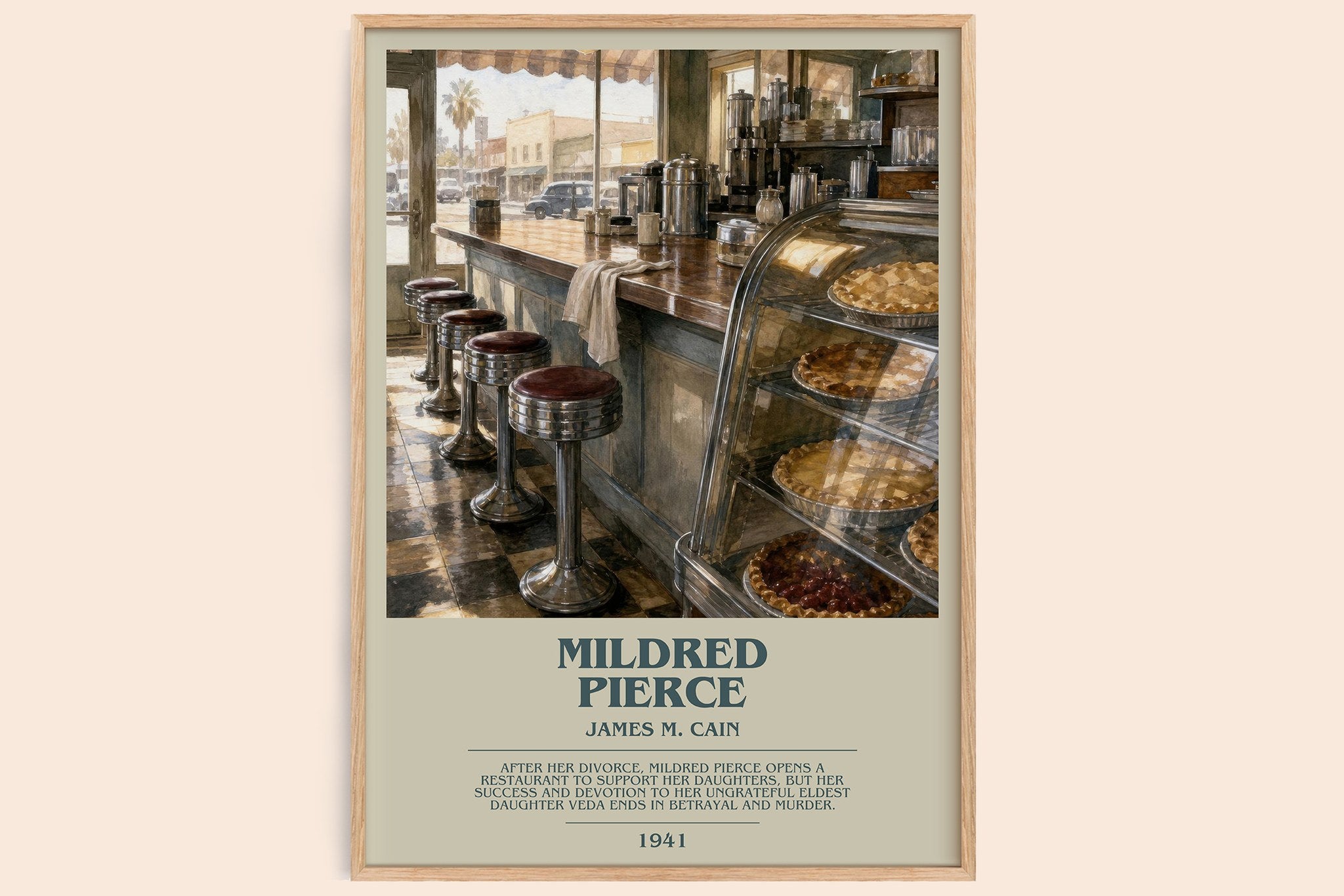 Mildred Pierce Bookish Wall Art by James M. Cain
