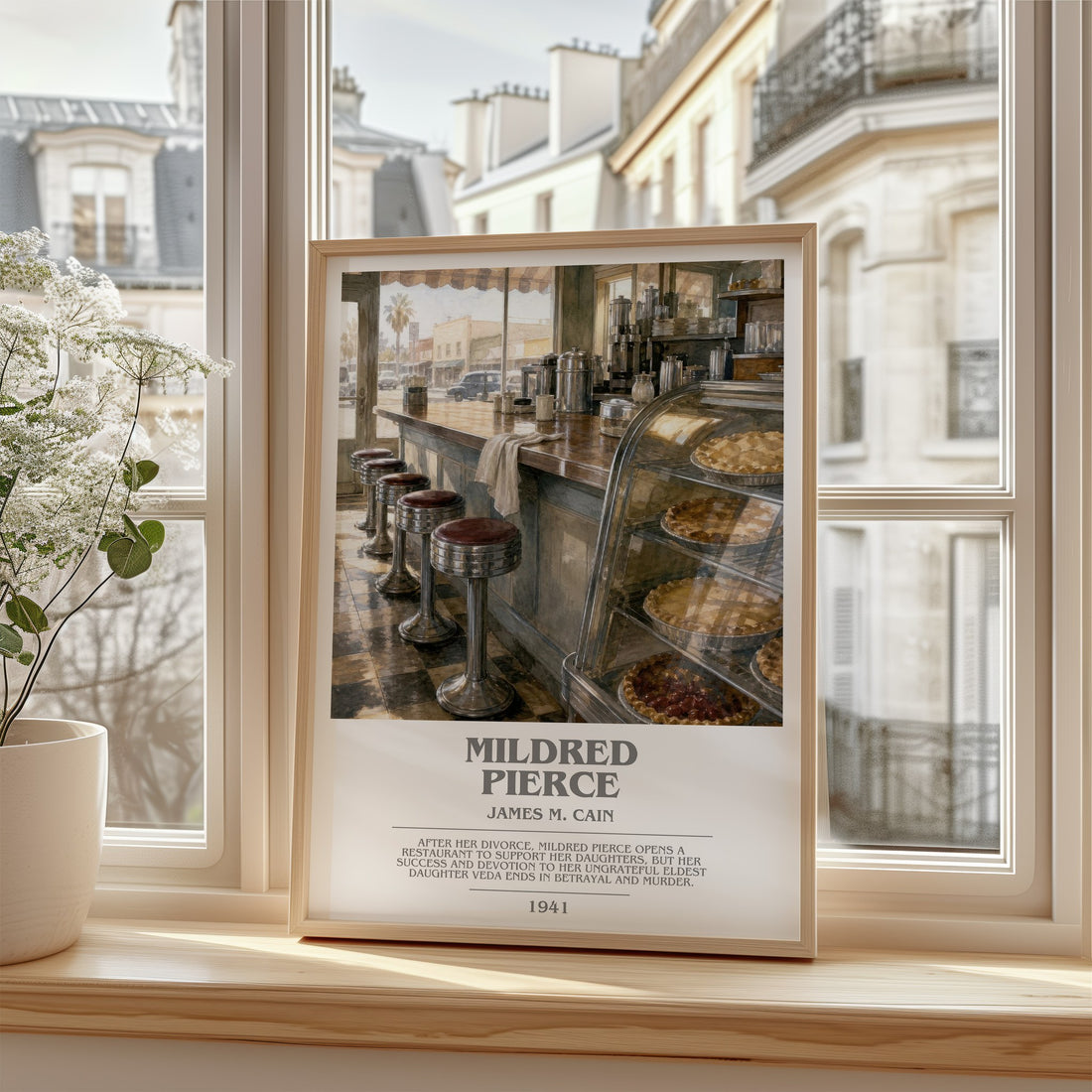 Mildred Pierce bookish poster colour and style options – James M. Cain book art