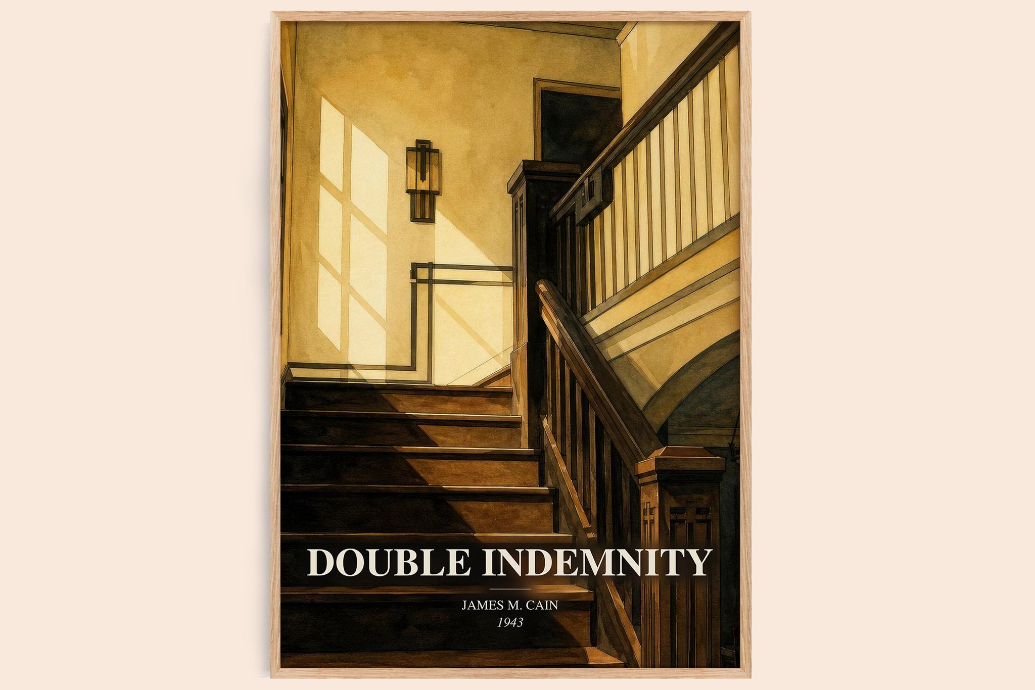Double Indemnity Book Watercolour Illustration by James M. Cain